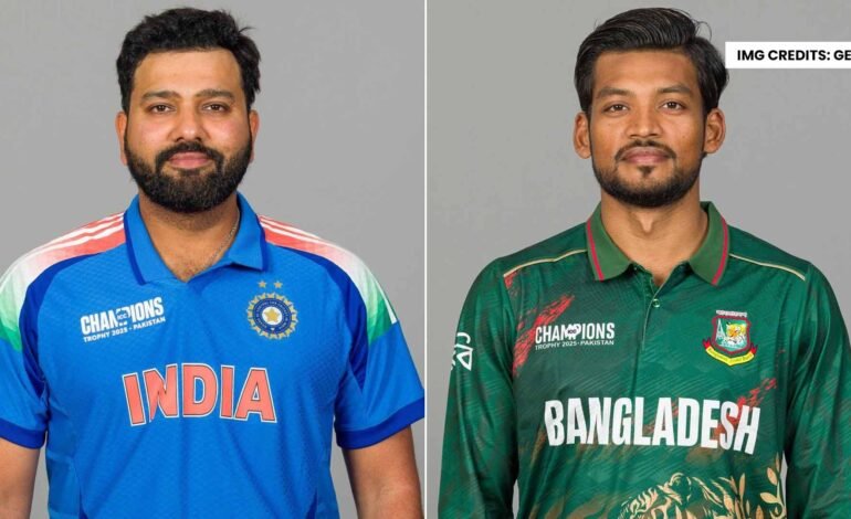 rohit and najmul shanto in champions trophy photo shoot