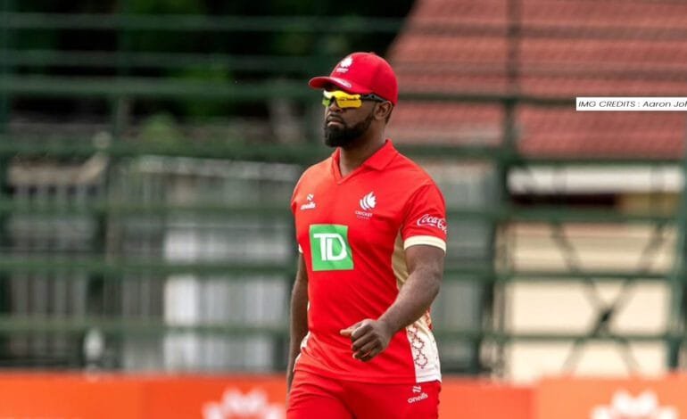 Canadian cricketer Aaron Johnson struggling for runs in recent T20 matches.