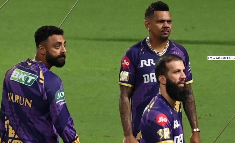 Moeen Ali bowling during an IPL 2025 match.