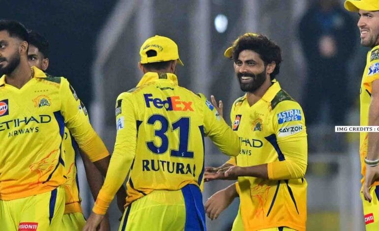 CSK vs PBKS players in action during IPL 2025 match at Mullanpur