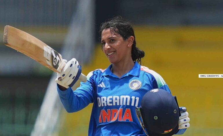 Smriti Mandhana celebrates reaching No. 1 in ICC ODI batting rankings