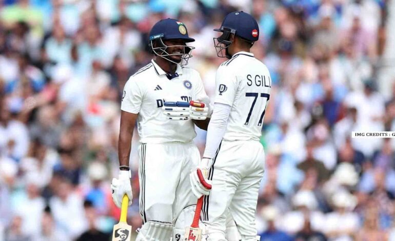  Sai Sudharsan Anchors India as Rain Interrupts Oval Test
