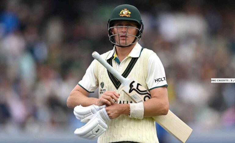Marnus Labuschagne batting during a domestic cricket match ahead of Ashes selection.