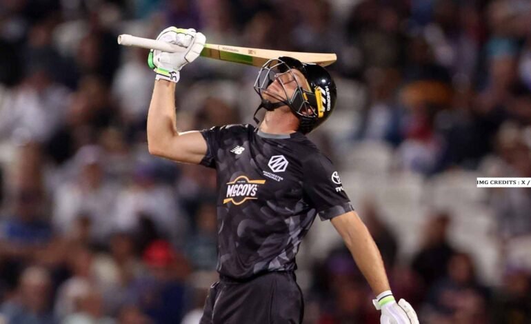 Jos Buttler celebrating his match-winning innings for Manchester Originals in The Hundred.