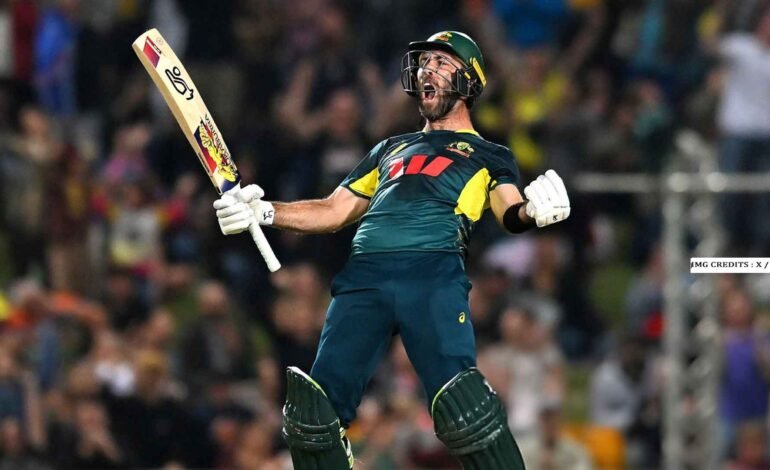 Glenn Maxwell celebrates after guiding Australia to victory against South Africa in the 3rd T20I 2025 decider with a match-winning 62 not out.