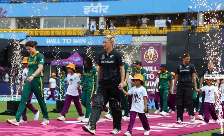 New Zealand captain Sophie Devine wins the toss against South Africa in the Women’s World Cup 2025 match at Indore, with both teams fielding unchanged XIs as multiple milestones are celebrated.