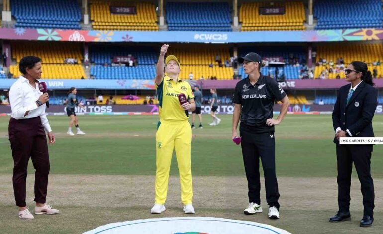 Australia women’s cricket team prepare for the World Cup 2025 ODI match against New Zealand at Holkar Stadium.