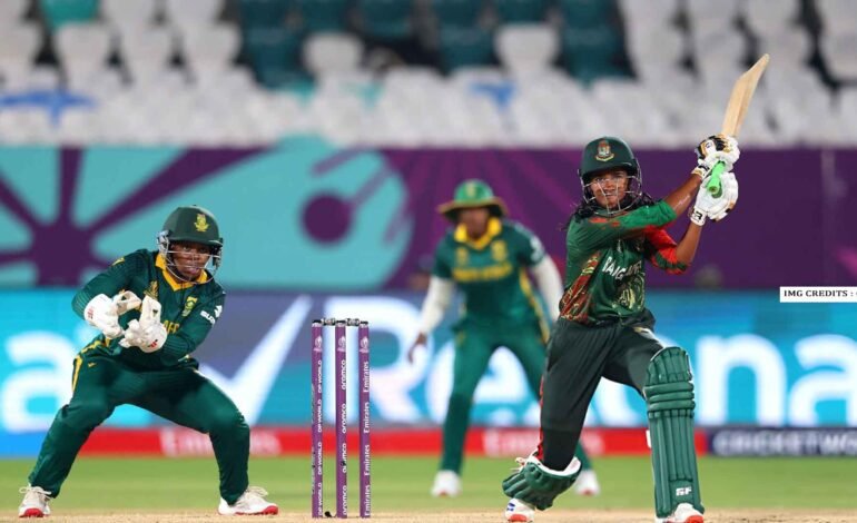 Shorna Akter’s Power-Hitting Fifty Lifts Bangladesh Women to 232 Against South Africa